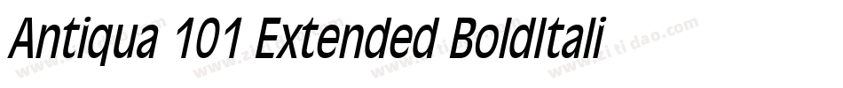 Antiqua 101 Extended BoldItalic字体转换